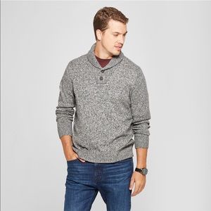 Goodfellow & Co Shawl Pullover Sweater Grey